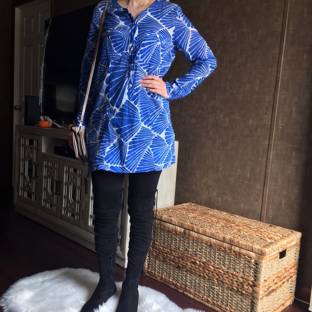 J.Crew Fanfare Floral Cotton Tunic Sz S